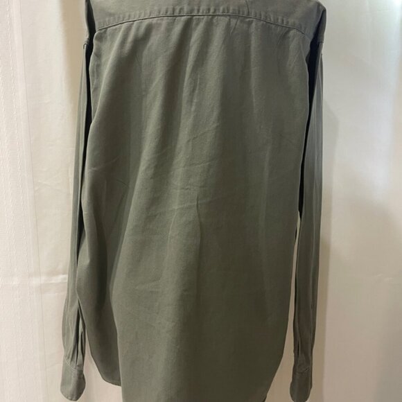 Wrangler Military Green premium quality Long sleeve Shirt size XXL - Picture 14 of 14